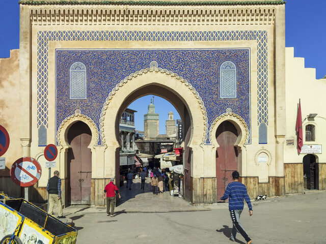 Bab Bou Jeloud, la célèbre porte bleue de la médina de Fès